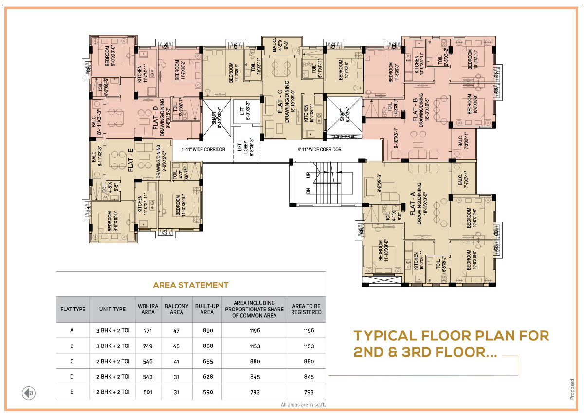2nd & 3rd Floor Plan