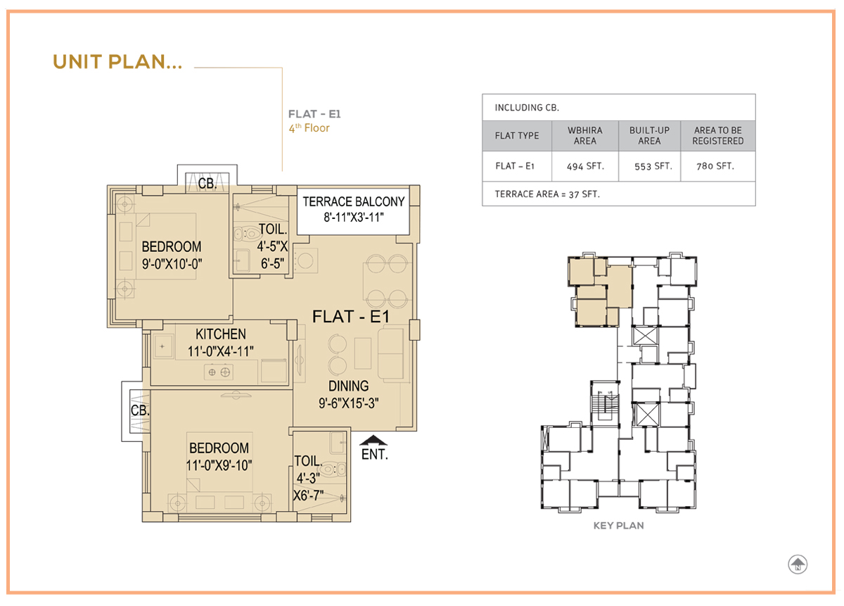 Flat E1 - 4th Floor