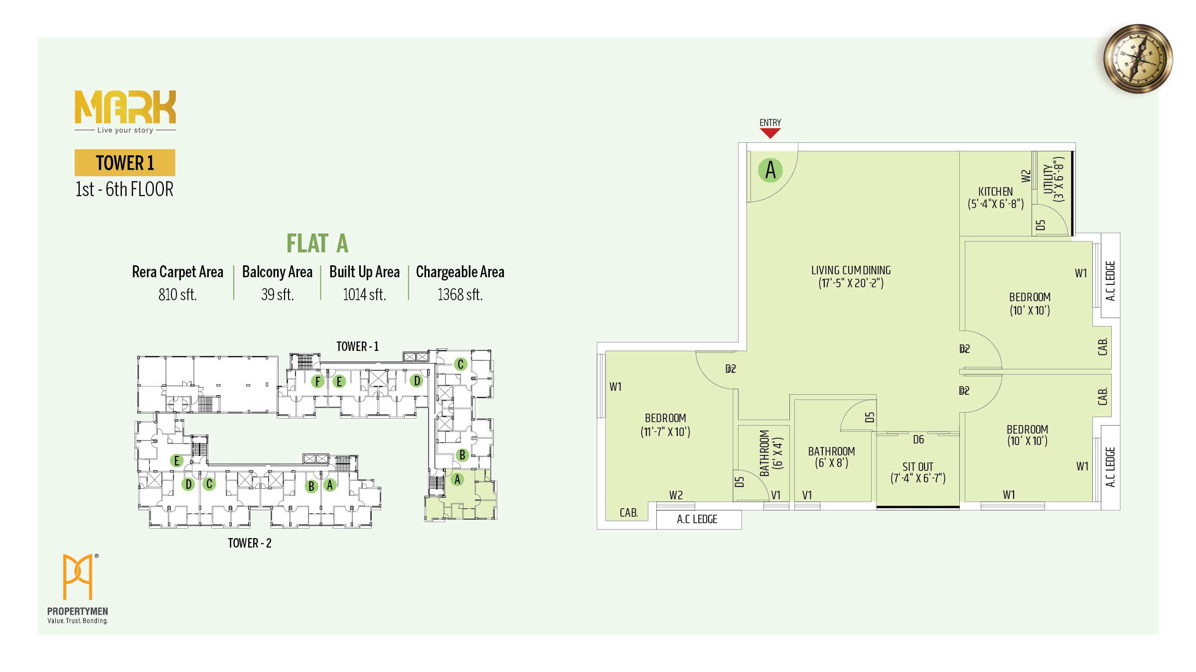 Flat A - Tower 1