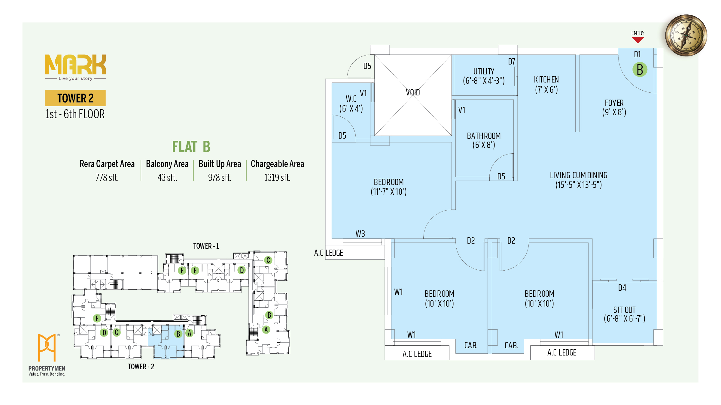 Flat B - Tower 2