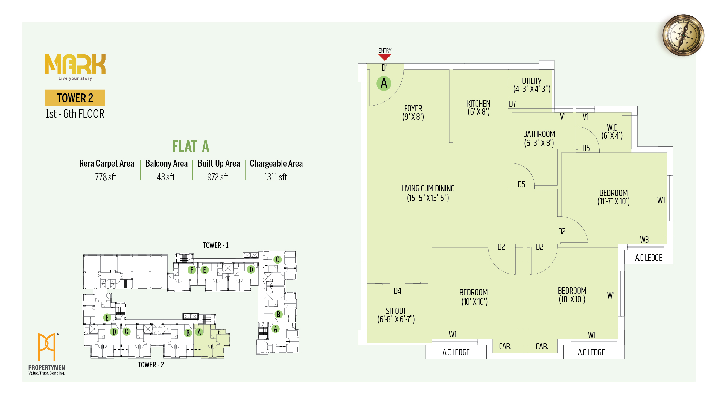 Flat A - Tower 2